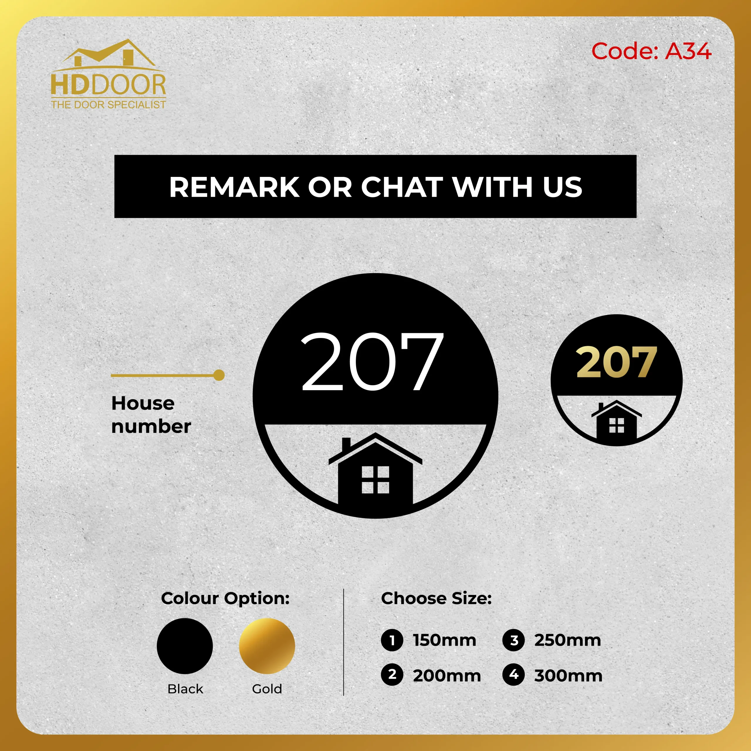 House Icon Laser Cut Unit Number Design