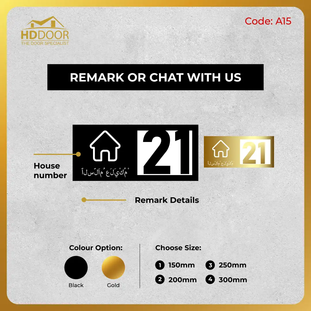 Home-Icon Laser Cut House Unit Number Design