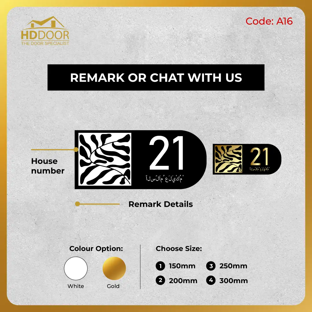 Zebra-Pattern Laser Cut House Unit Number Design